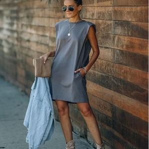 Vici Strong Suit Cotton Pocketed Dress